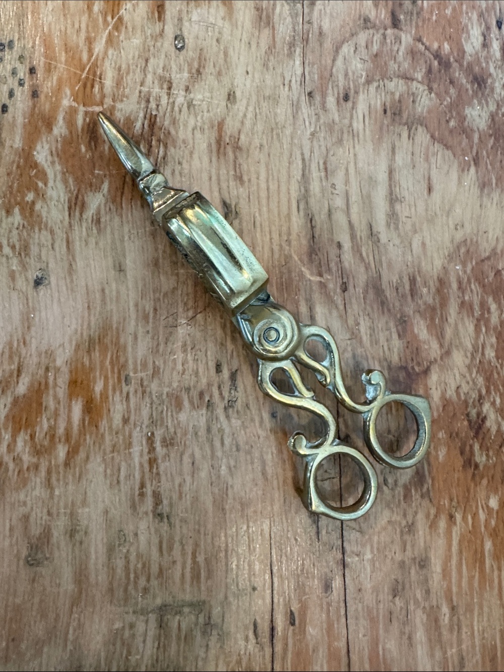 Solid Brass Scissor Style Candle Snuffer